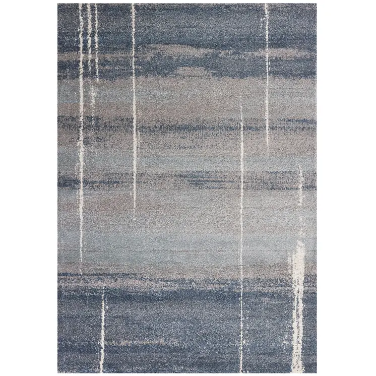 3' X 5' Blue And Gray Ombre Area Rug