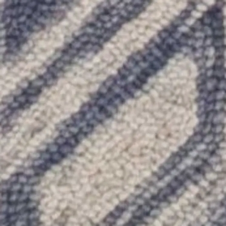 3' X 5' Blue And Beige Wool Abstract Hand Tufted Area Rug