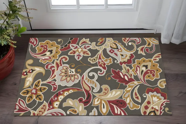 3' X 5' Taupe Hand Tufted Area Rug