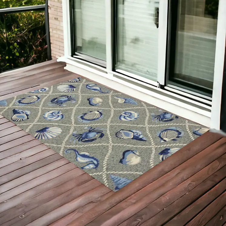 3' X 5' Gray Abstract Handmade Indoor Outdoor Area Rug