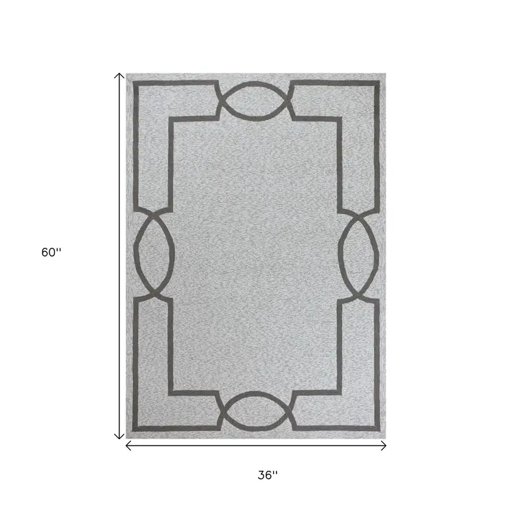 3' X 5' Ivory Indoor Outdoor Area Rug