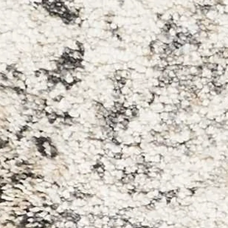 7' Gray Floral Distressed Runner Rug