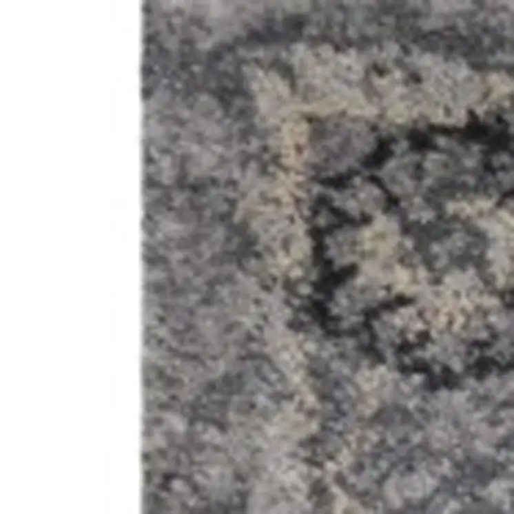 3' X 5' Gray Floral Area Rug
