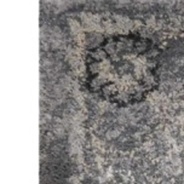 3' X 5' Gray Floral Area Rug