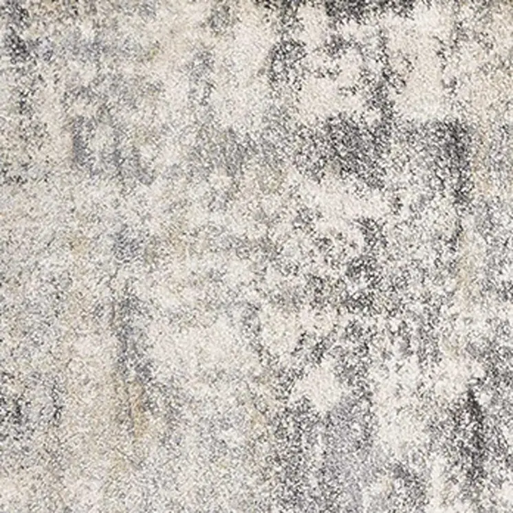 7' Natural Abstract Runner Rug