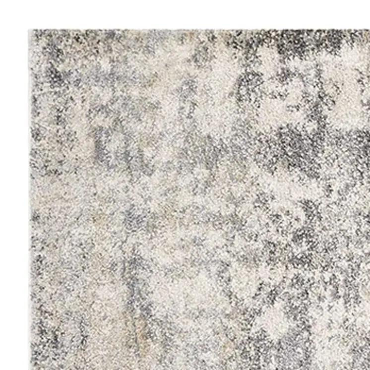 7' Natural Abstract Runner Rug
