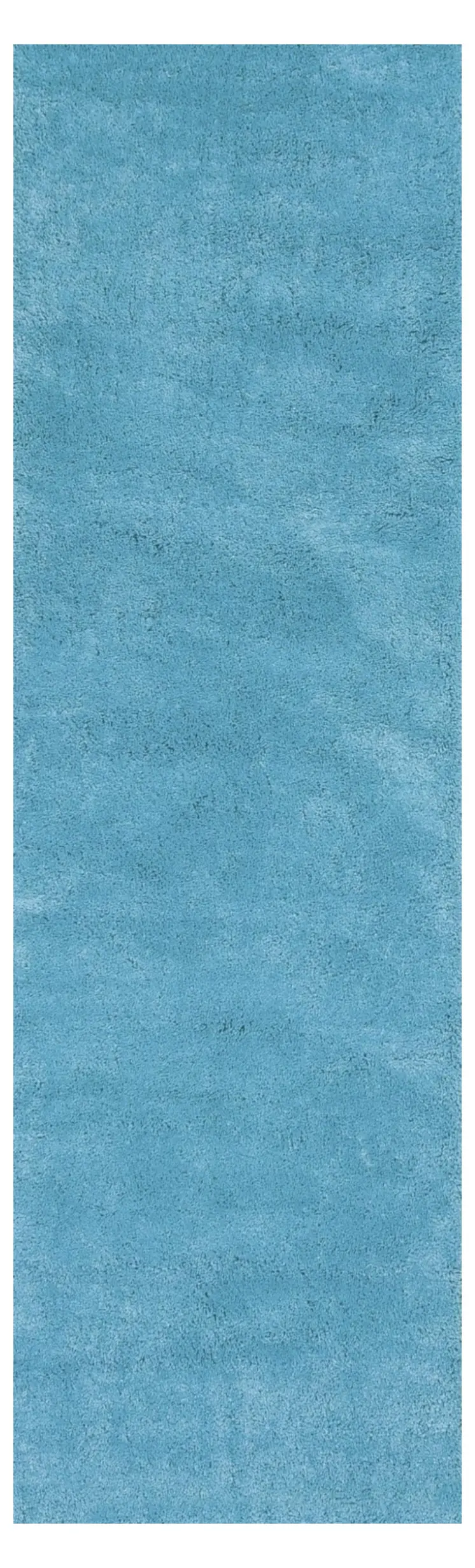 8' Blue Hand Woven Runner Rug