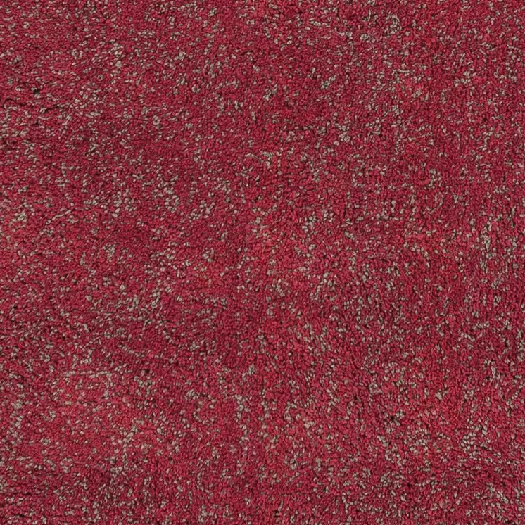 8' Red Shag Hand Woven Runner Rug