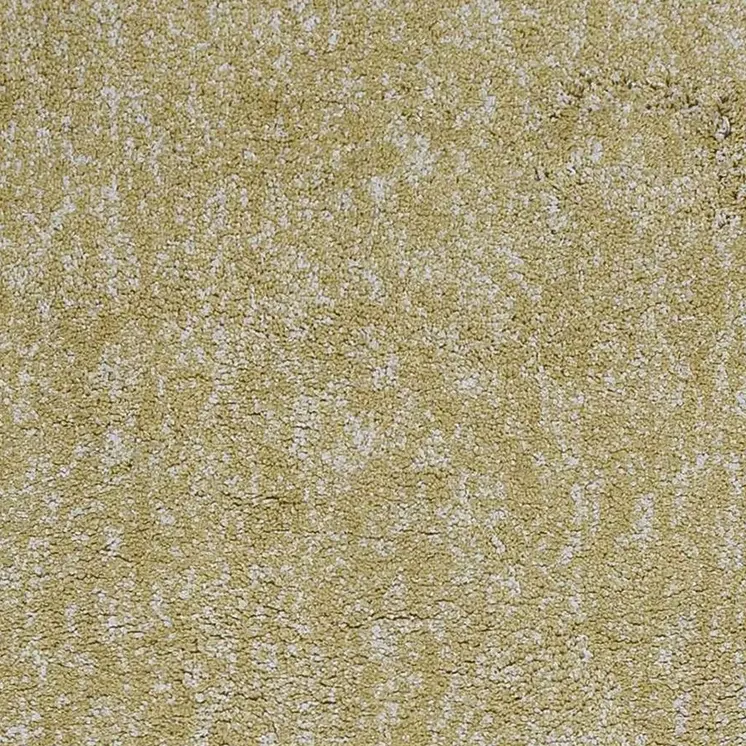 8' Yellow And Ivory Shag Hand Woven Runner Rug
