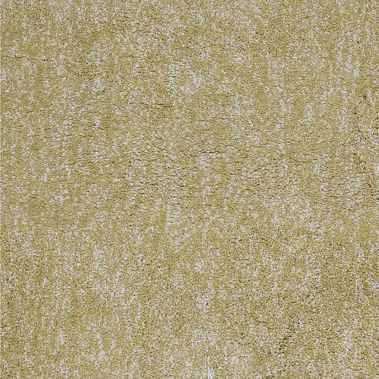 8' Yellow And Ivory Shag Hand Woven Runner Rug