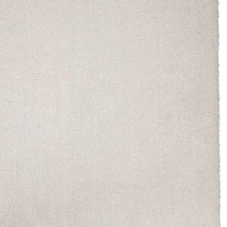 8' Ivory Shag Hand Woven Runner Rug