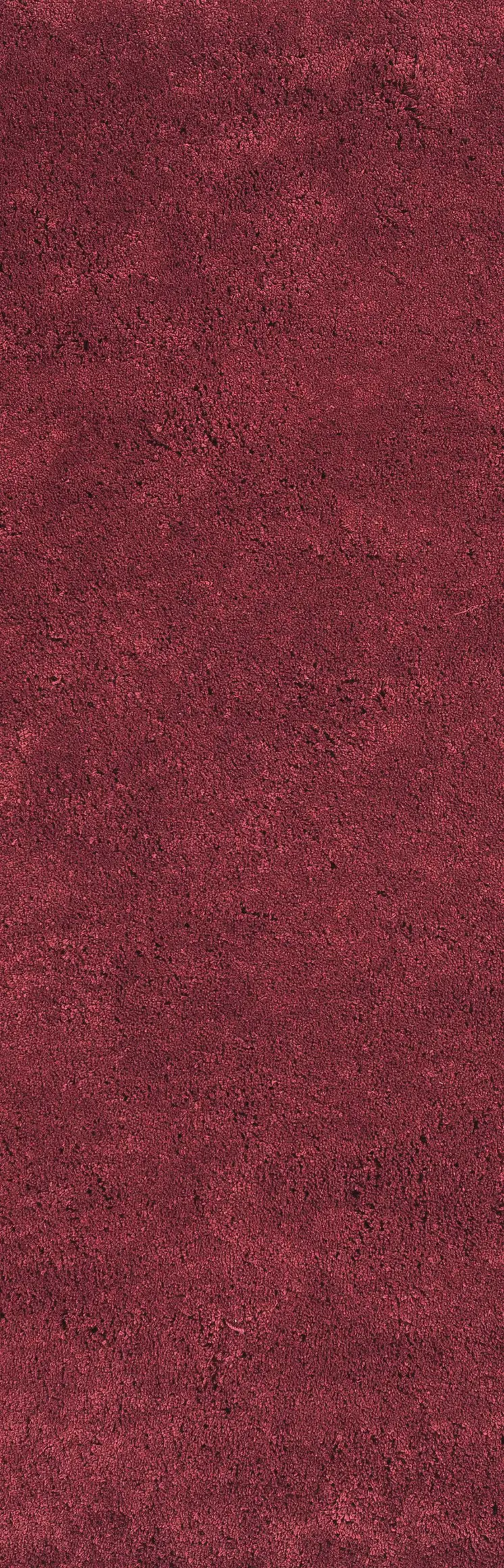 8' Red Shag Hand Woven Runner Rug