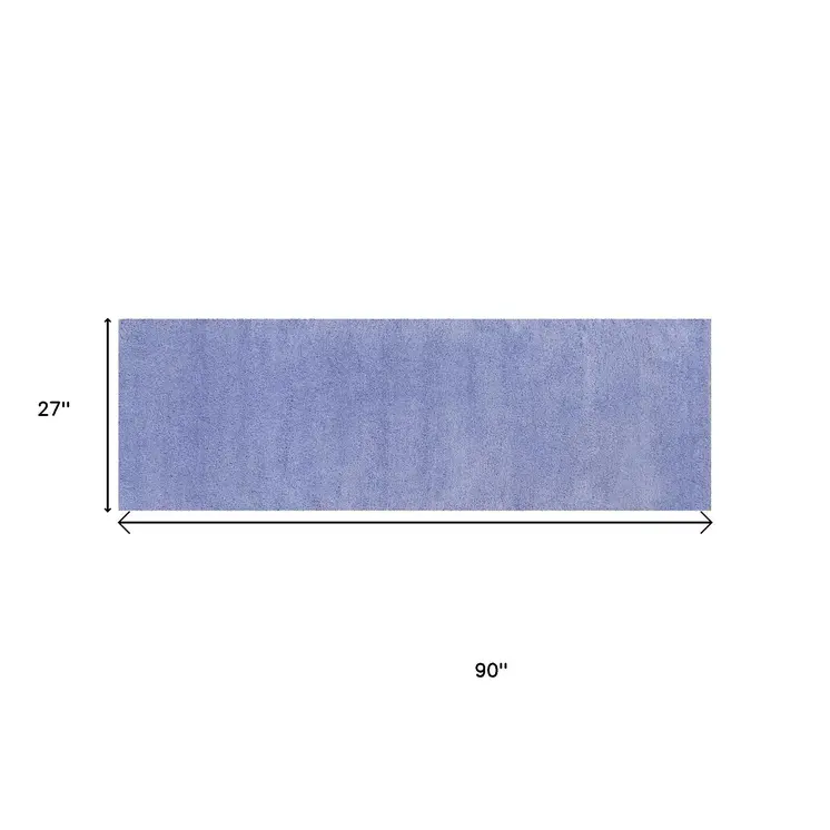 8' Purple Indoor Shag Runner Rug