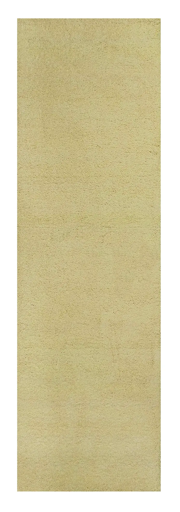 8' Canary Yellow Shag Hand Woven Runner Rug