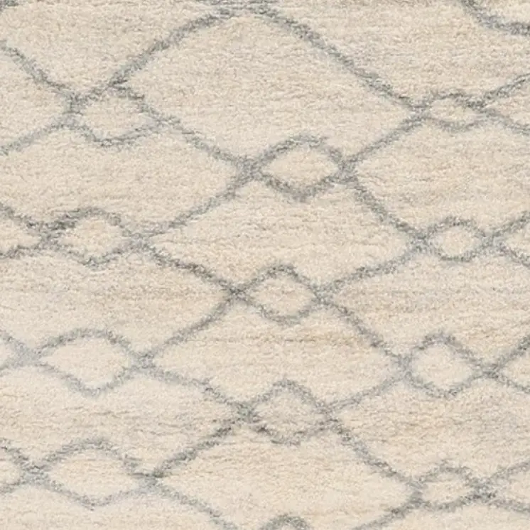 4' X 6' Ivory And Gray Chain Distressed Area Rug