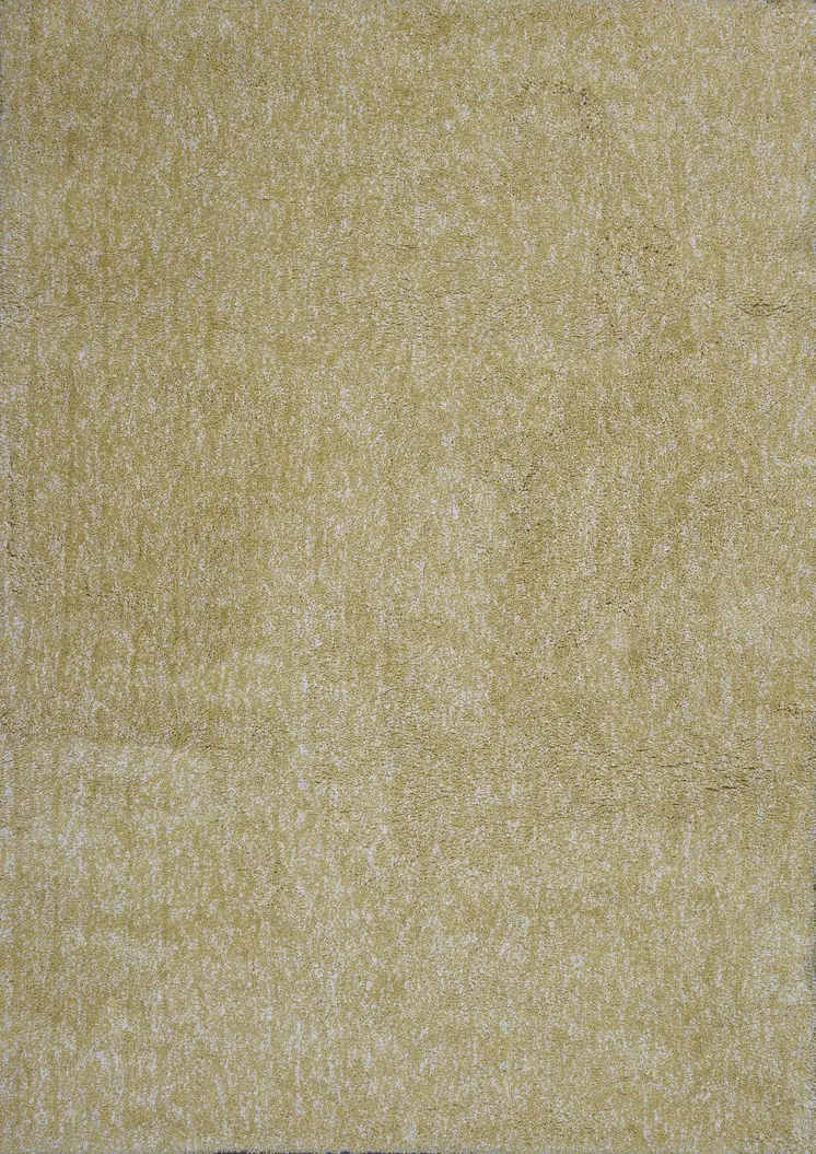 3' X 5' Yellow Shag Hand Woven Area Rug