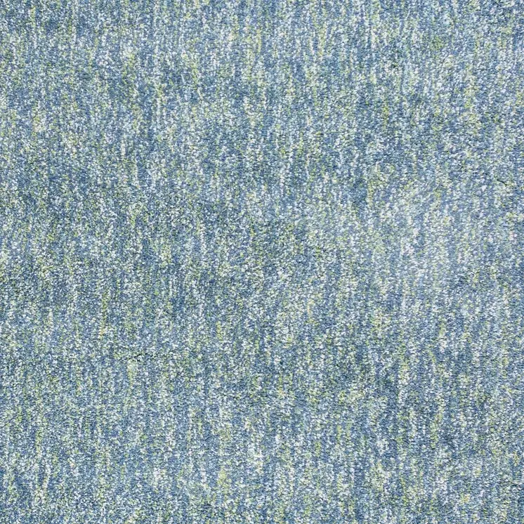 3' X 5' Blue And White Shag Hand Woven Area Rug