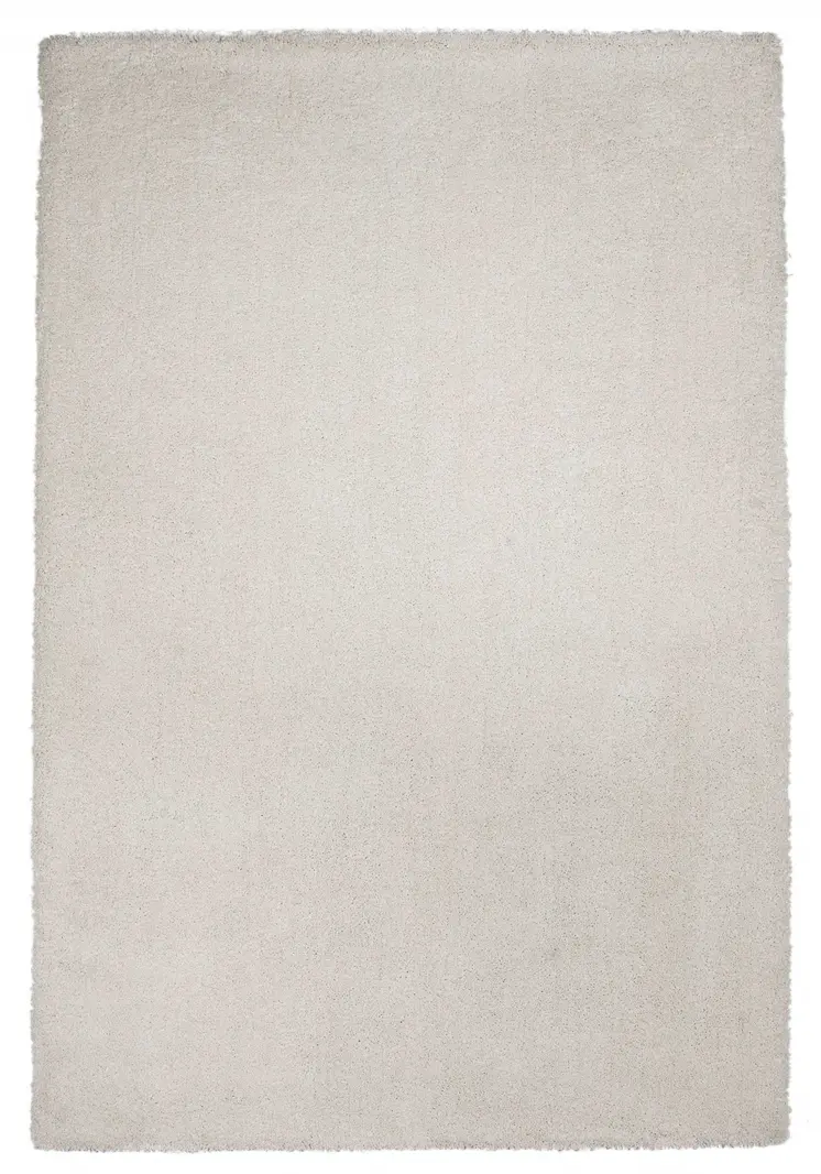 3' X 5' Ivory Shag Hand Woven Area Rug