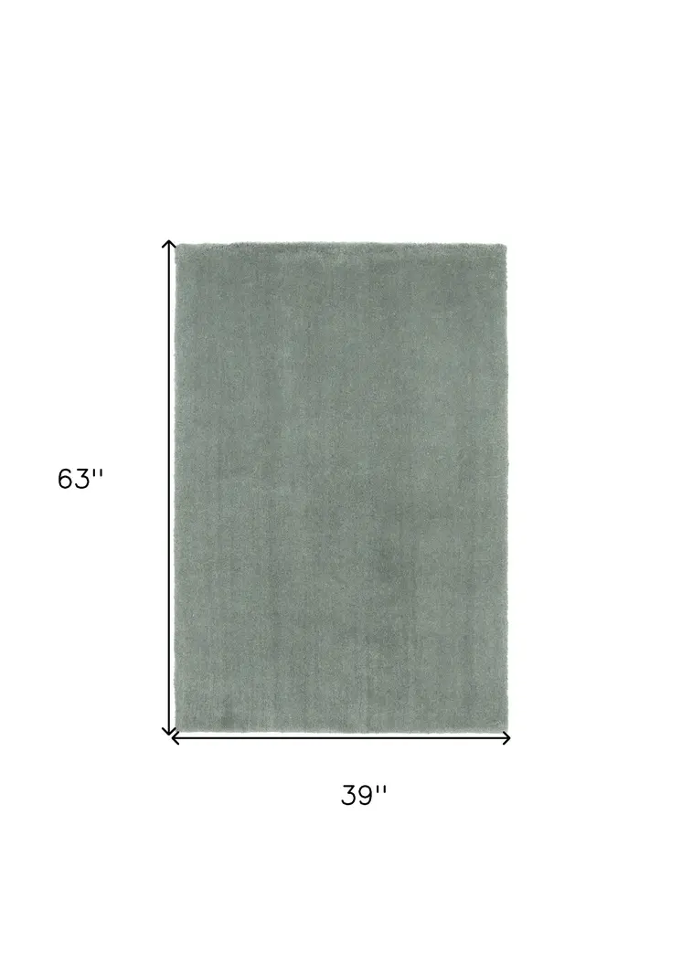 3' X 5' Slate Plain Area Rug