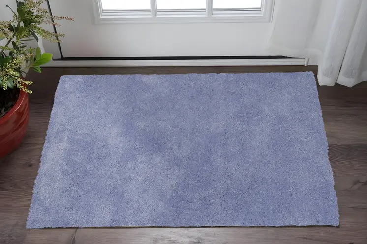3' X 5' Purple Shag Hand Woven Area Rug