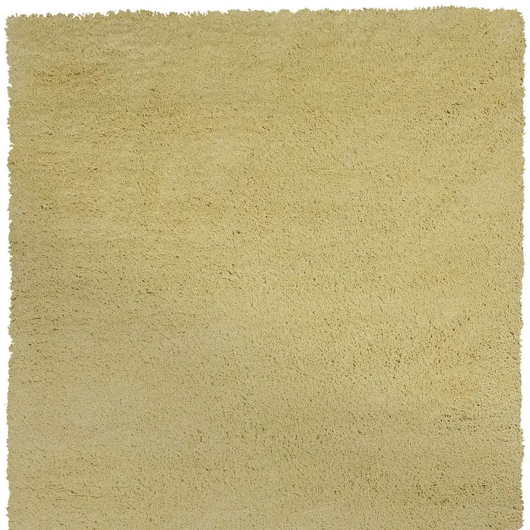 3' X 5' Canary Yellow Shag Hand Woven Area Rug