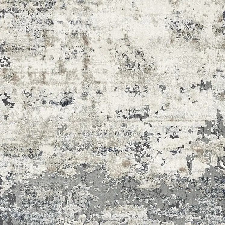 3' X 5' Ivory Abstract Area Rug