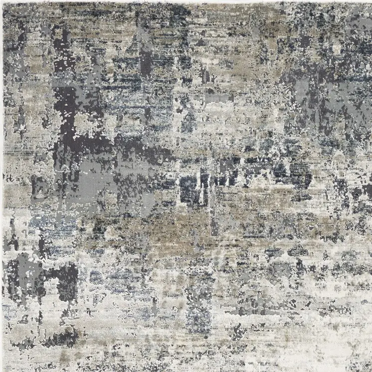 3' X 5' Ivory Abstract Area Rug