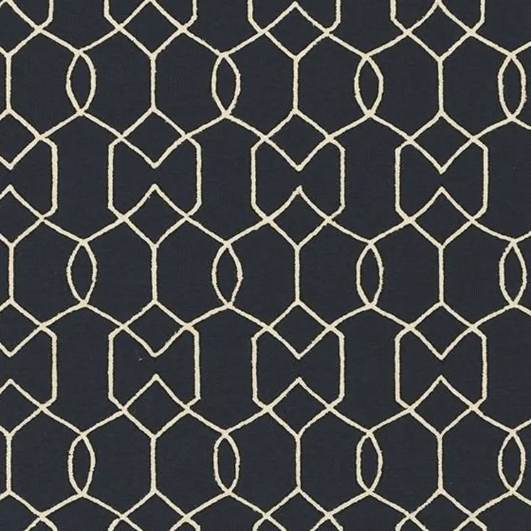 7' X 7' Navy Blue Hand Hooked Area Rug