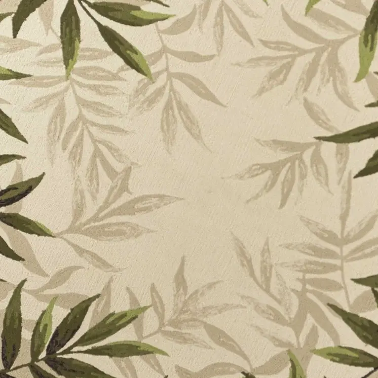 8' Sand Round Floral Indoor Outdoor Area Rug