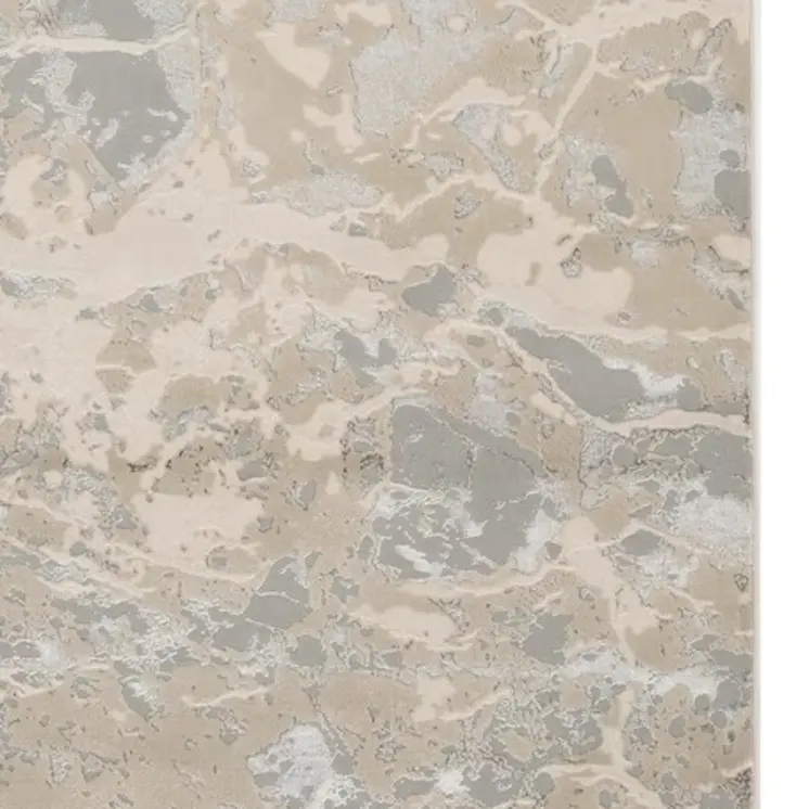 7' X 10' Sand Gray And Beige Abstract Area Rug