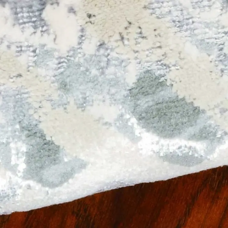 6' X 9'  Polyester Sand Silver Area Rug