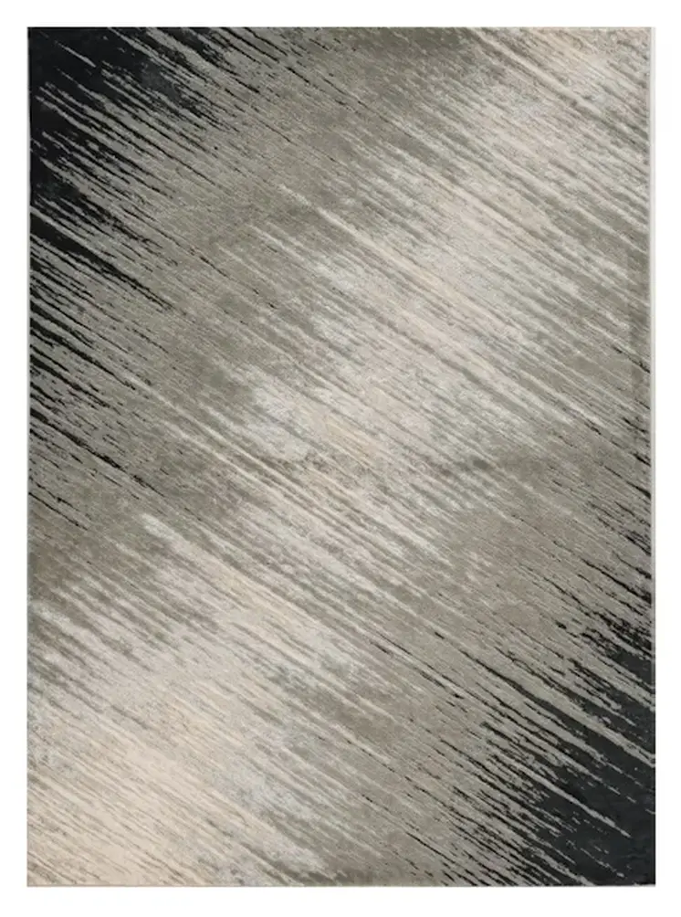 7' X 10' Silver And Gray Ombre Area Rug