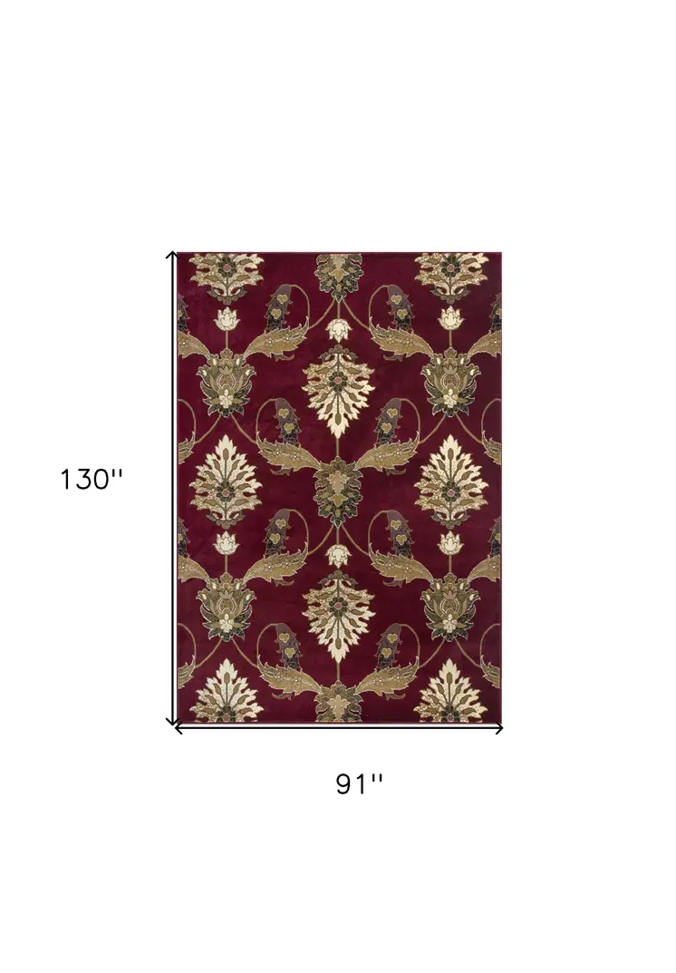 7' X 10' Red Area Rug