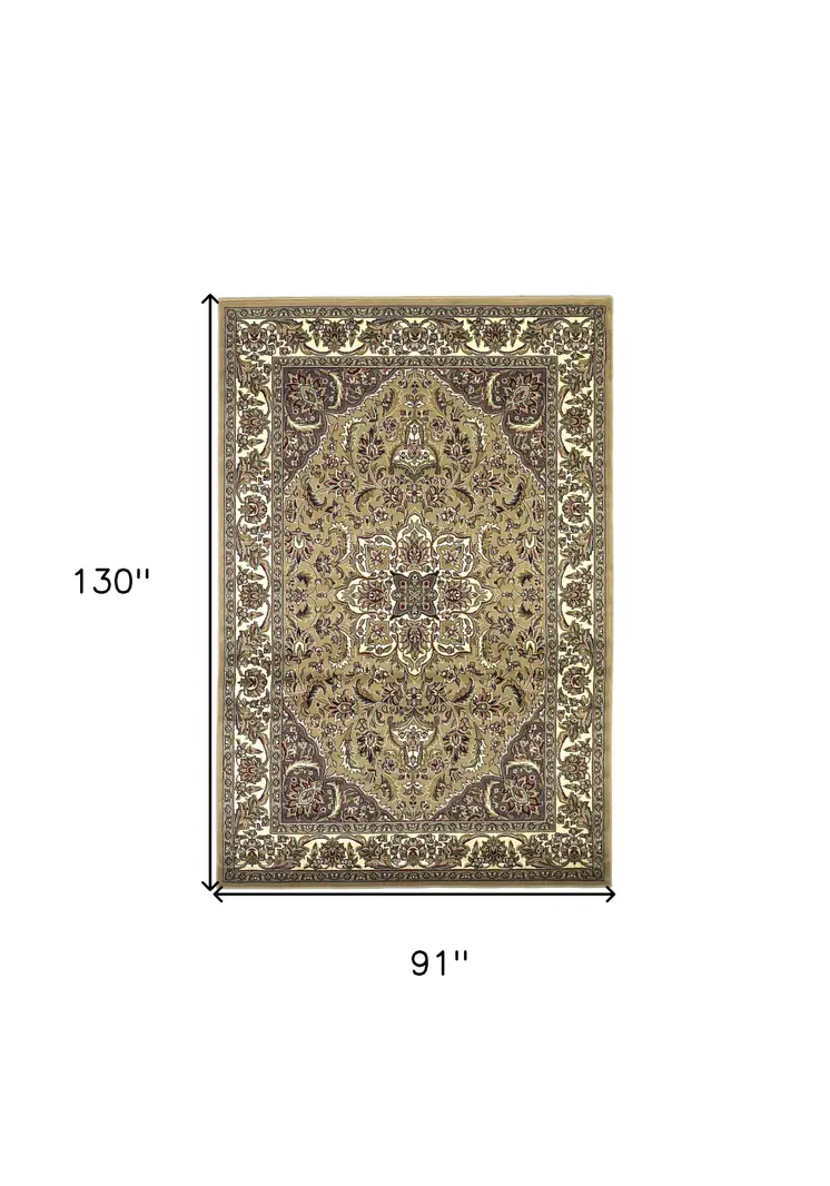 7' X 10'  Polypropylene Beige Or  Ivory  Area Rug