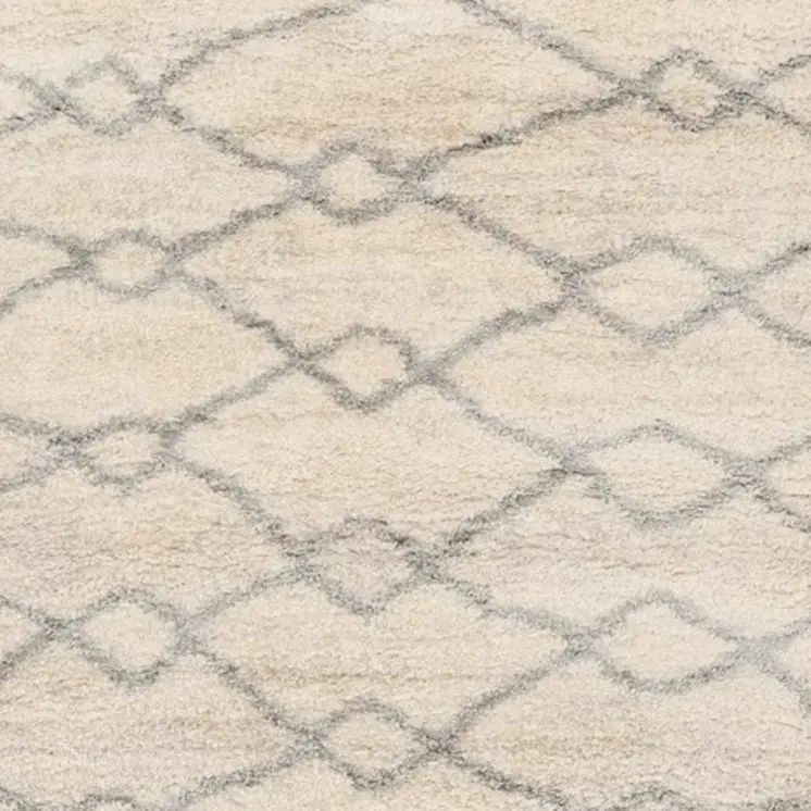7' X 9' Gray and Ivory Area Rug