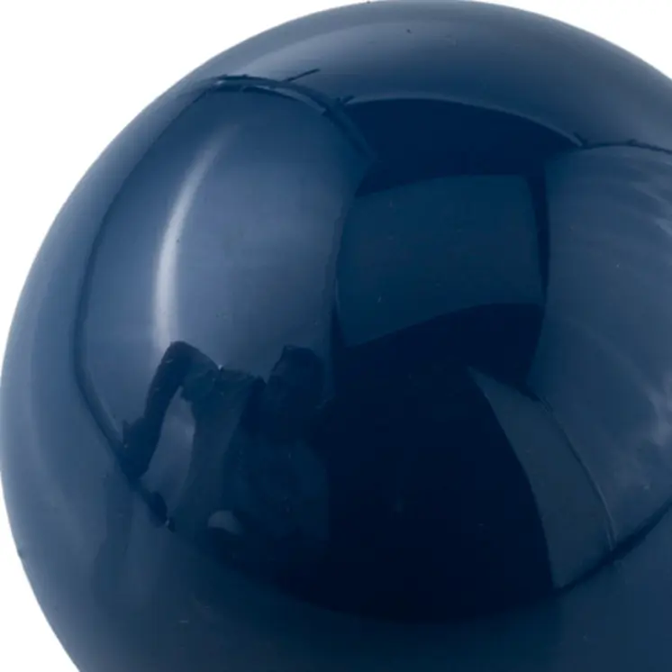 3" Blue Aluminum Decorative Orb Tabletop Sculpture