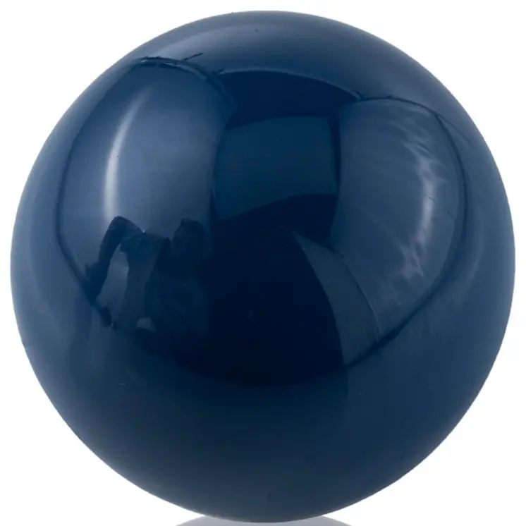 3" Blue Aluminum Decorative Orb Tabletop Sculpture