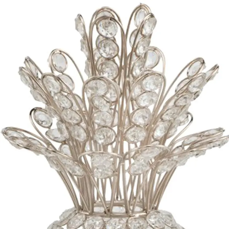 13" Silver Metal Decorative Pineapple