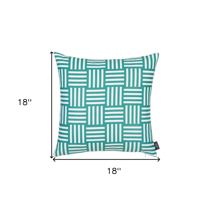 18"X18" Memphis Printed Decorative Throw Pillow Cover