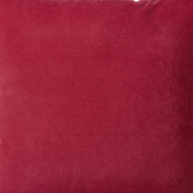 Set Of Two 18" X 18" Red Polyester Zippered Pillow Cover