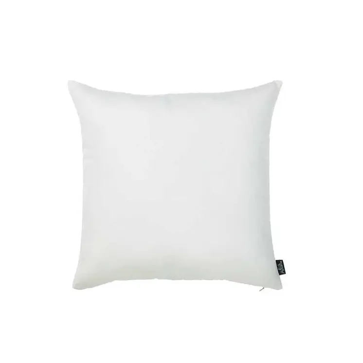 Set Of 2 White Brushed Twill Decorative Throw Pillow Covers