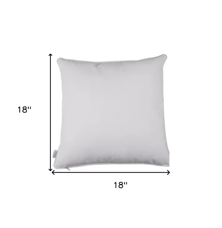 18" Blue Fabric Throw Pillow Cover
