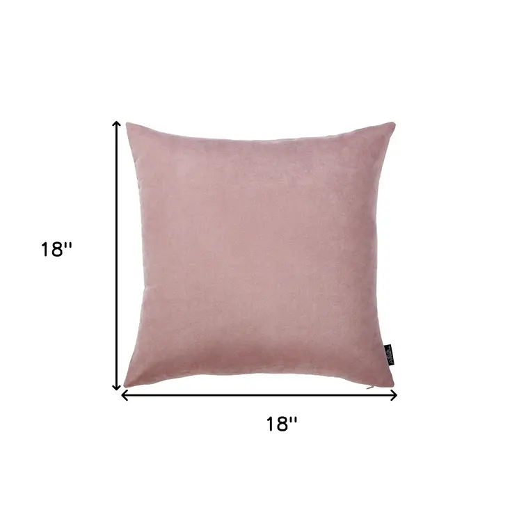 Set of Two 18" Mauve Pink Throw Pillow Covers