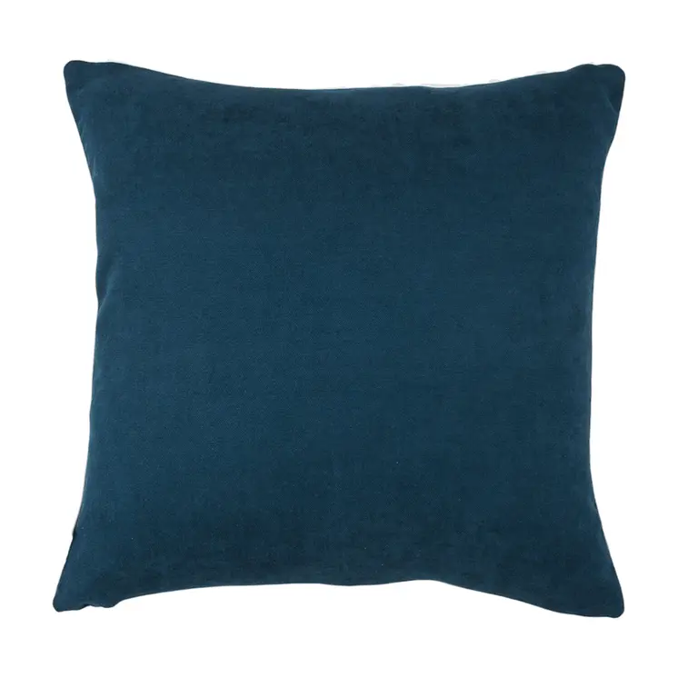 18" Blue and Pink Floral Throw Pillow Cover