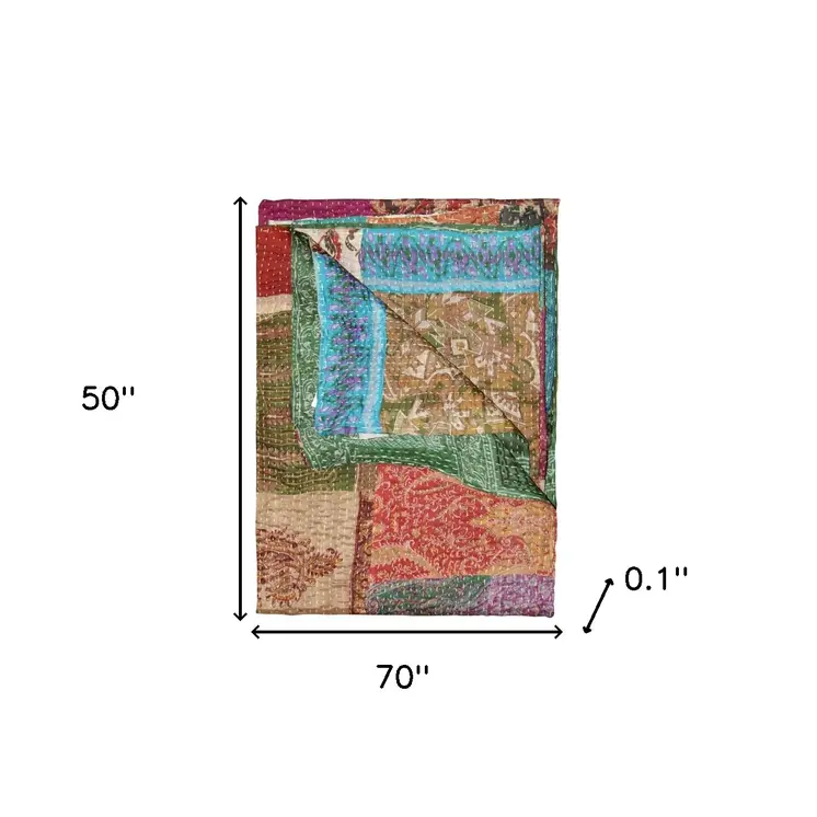 50" X 70" Silk Multicolor Throws