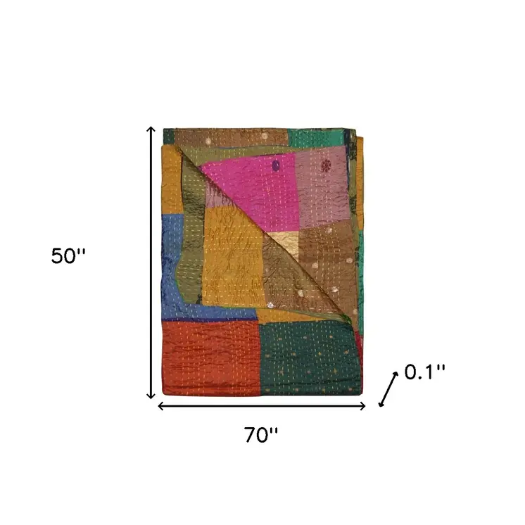 50" X 70" Silk Multicolor Throws