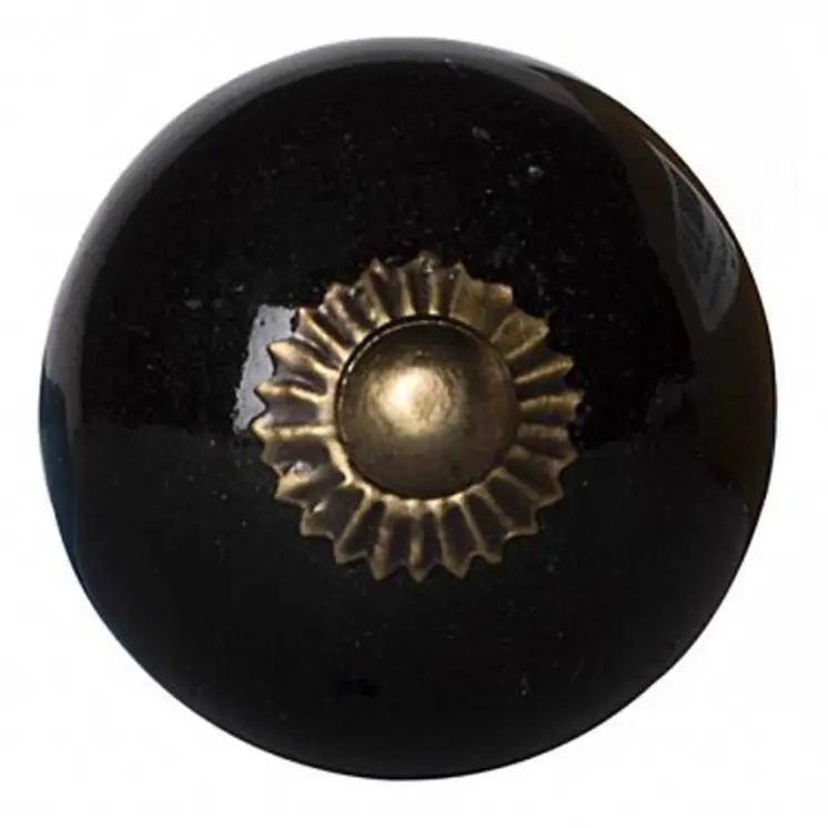 1.5" X 1.5" X 1.5" Ceramic Metal Multicolor 12 Pack Knob