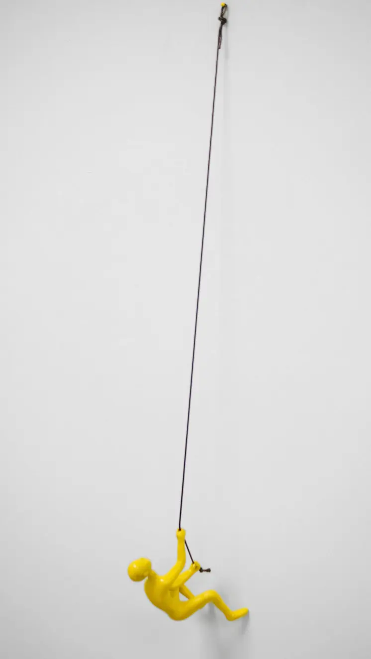 6" X 3" Yellow Resin Novelty Hanging Dimensional Sculpture