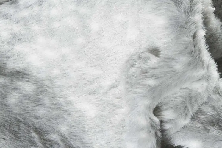 4' X 5' Gray Faux Fur Washable Area Rug