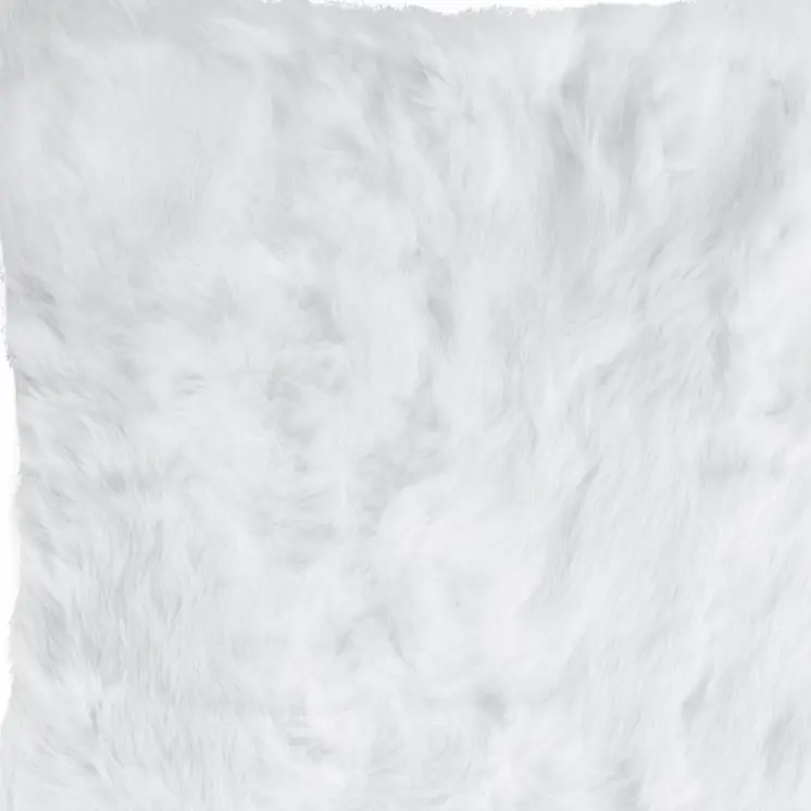 18" White Wool Throw Pillow